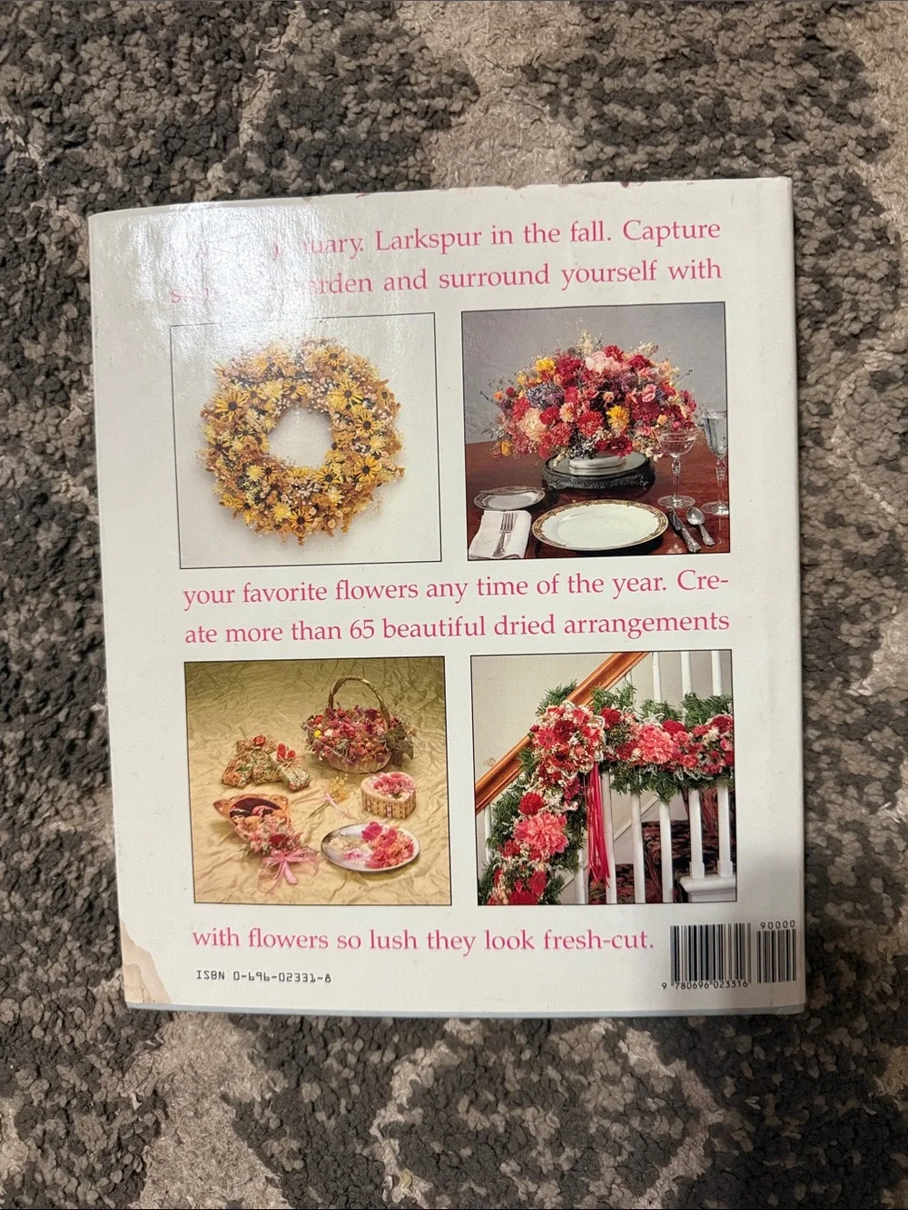 O'Neill Pink Floral Basket Coffee Table Book